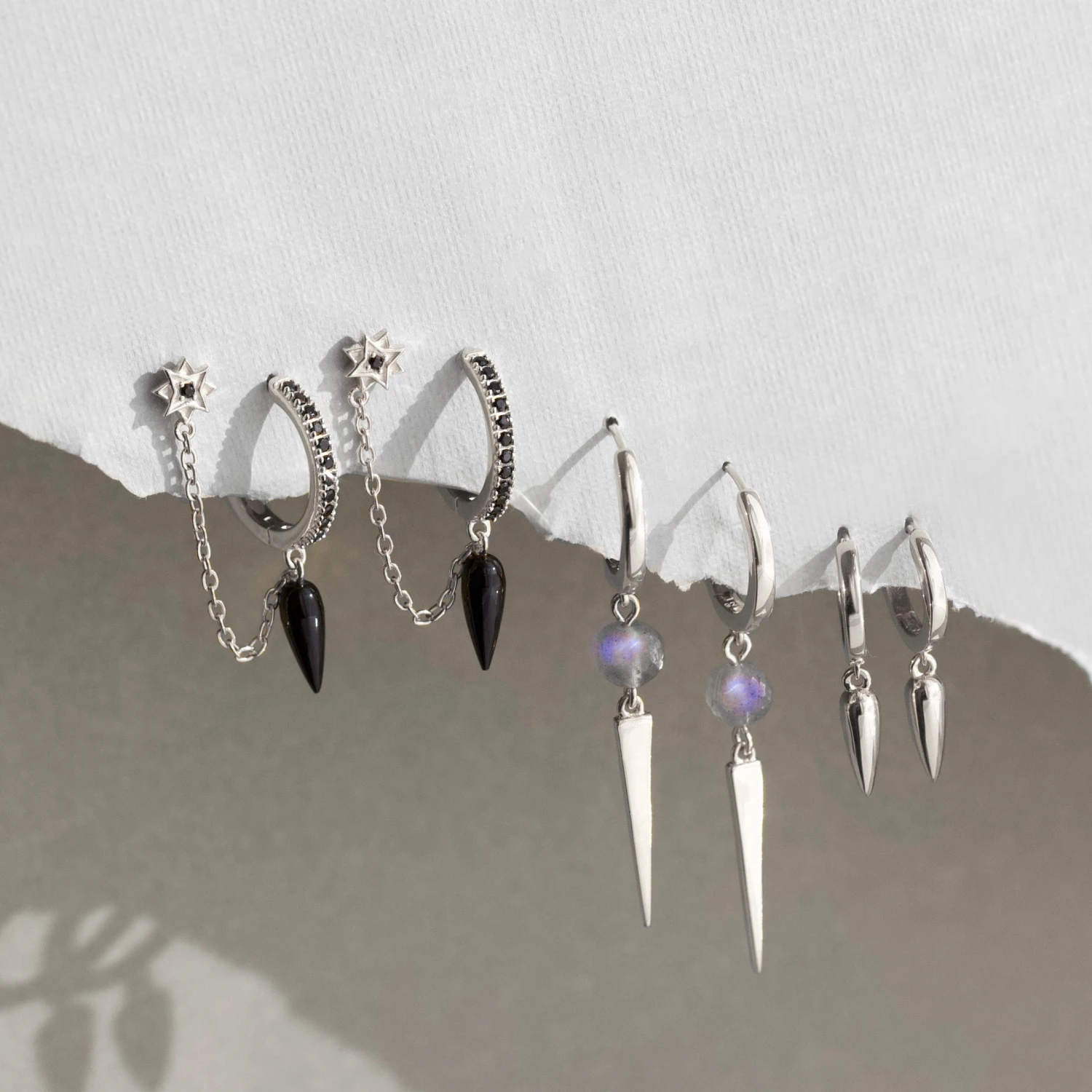 Anita Rani Shakti Black Onyx Enchanted Chain Earring 3 Anita Rani Shakti Black Onyx Enchanted Chain Earring - Image 3