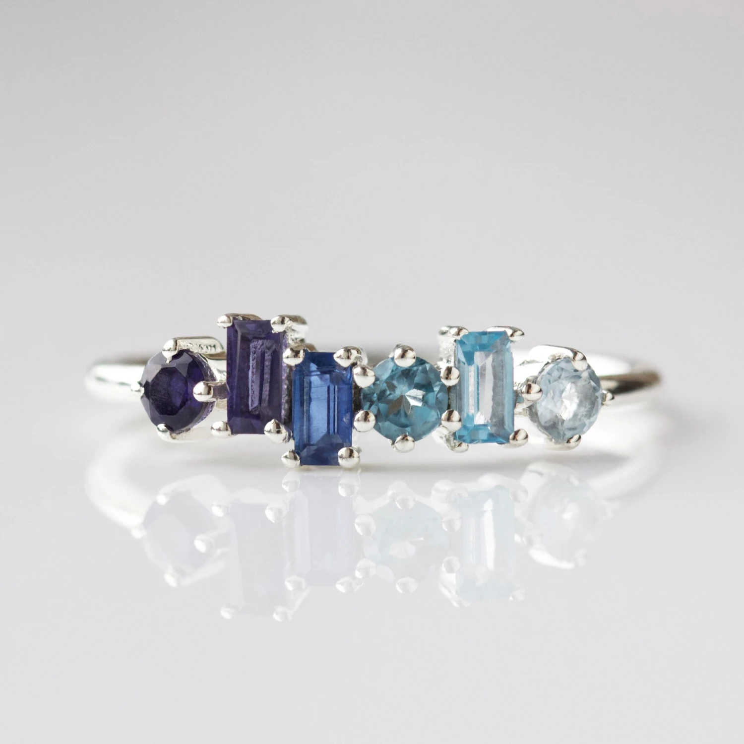 Garden Party Blue Topaz Ombre Ring 1 Garden Party Blue Topaz Ombre Ring