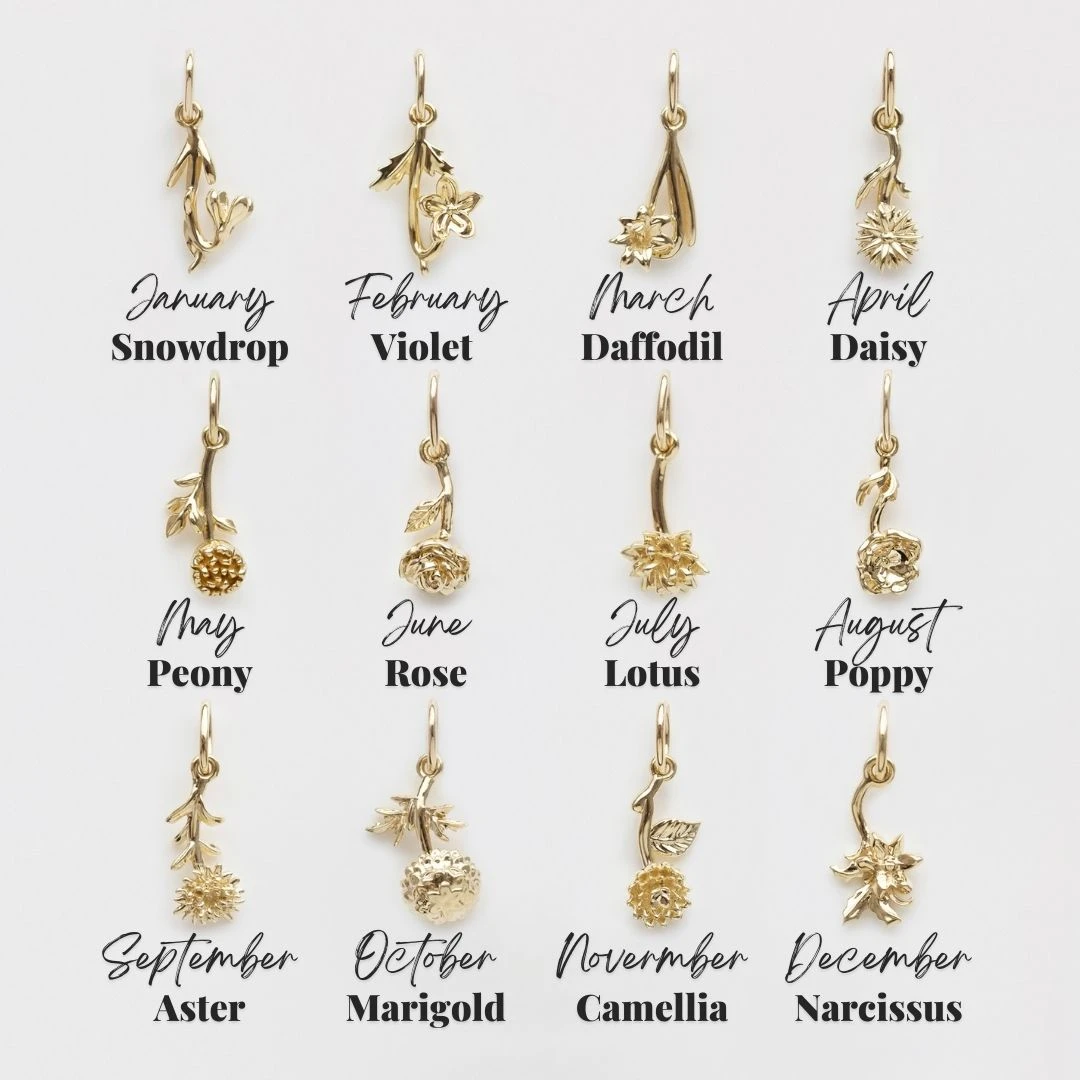 Birth Flower Charm 4 Birth Flower Charm - Image 4