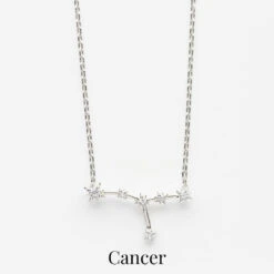 Zodiac Diamond Constellation Necklace 29 Zodiac Diamond Constellation Necklace -Carrie Elizabeth CarrieElizabethConstellationNecklaceCancer 2