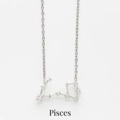 Zodiac Diamond Constellation Necklace 37 Zodiac Diamond Constellation Necklace -Carrie Elizabeth CarrieElizabethConstellationNecklacePisces 2