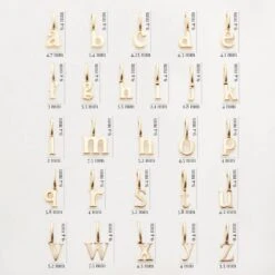 Initial Charm -Carrie Elizabeth CarrieElizabethJewellery9kSolidYellowGoldAlphabetInitialCharms