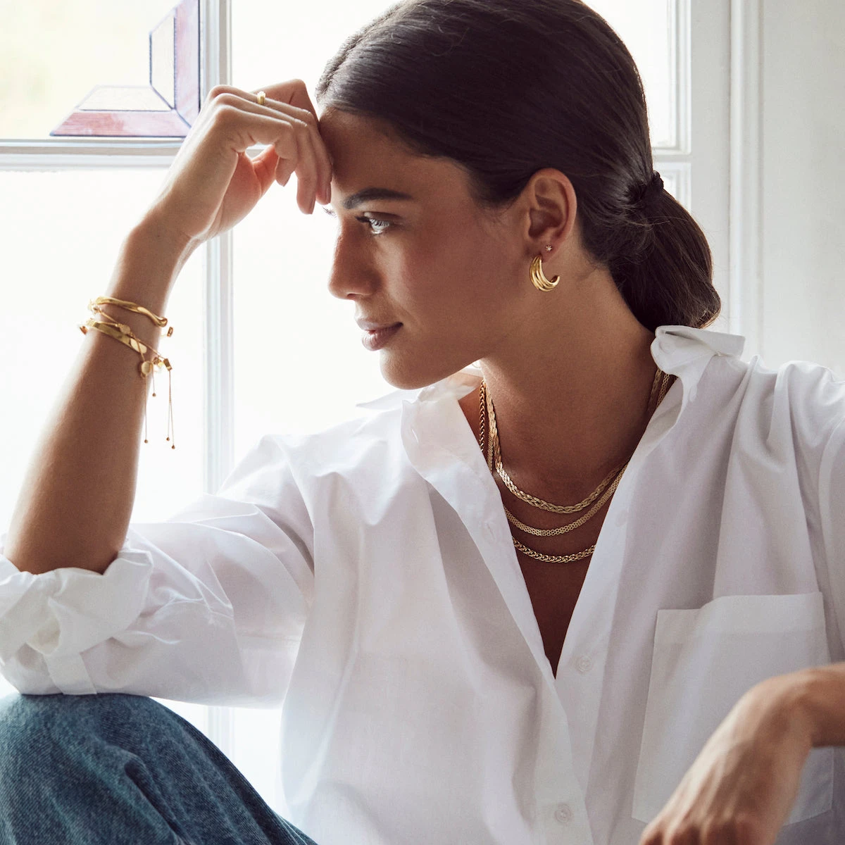 Chunky Croissant Vintage Hoops 5 Chunky Croissant Vintage Hoops - Image 5