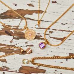 Garden Party Slinky Chain And Green Amethyst Compass Coin Pendant -Carrie Elizabeth CarrieElizabethJewelleryBH4A3462 v11 460d91cb 9f7d 45bd 871e 87f34a9a1b58