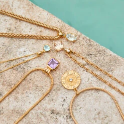 Garden Party Slinky Chain And Green Amethyst Compass Coin Pendant -Carrie Elizabeth CarrieElizabethJewelleryBH4A3483 v11 a51396a3 22d9 4dd8 bae5 795281e6b52f