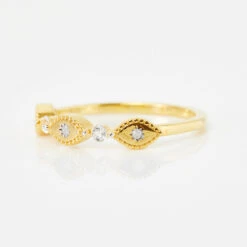 Diamond Evil Eye Stacking Ring -Carrie Elizabeth CarrieElizabethJewelleryBH4A6830 v1 GemstoneRings