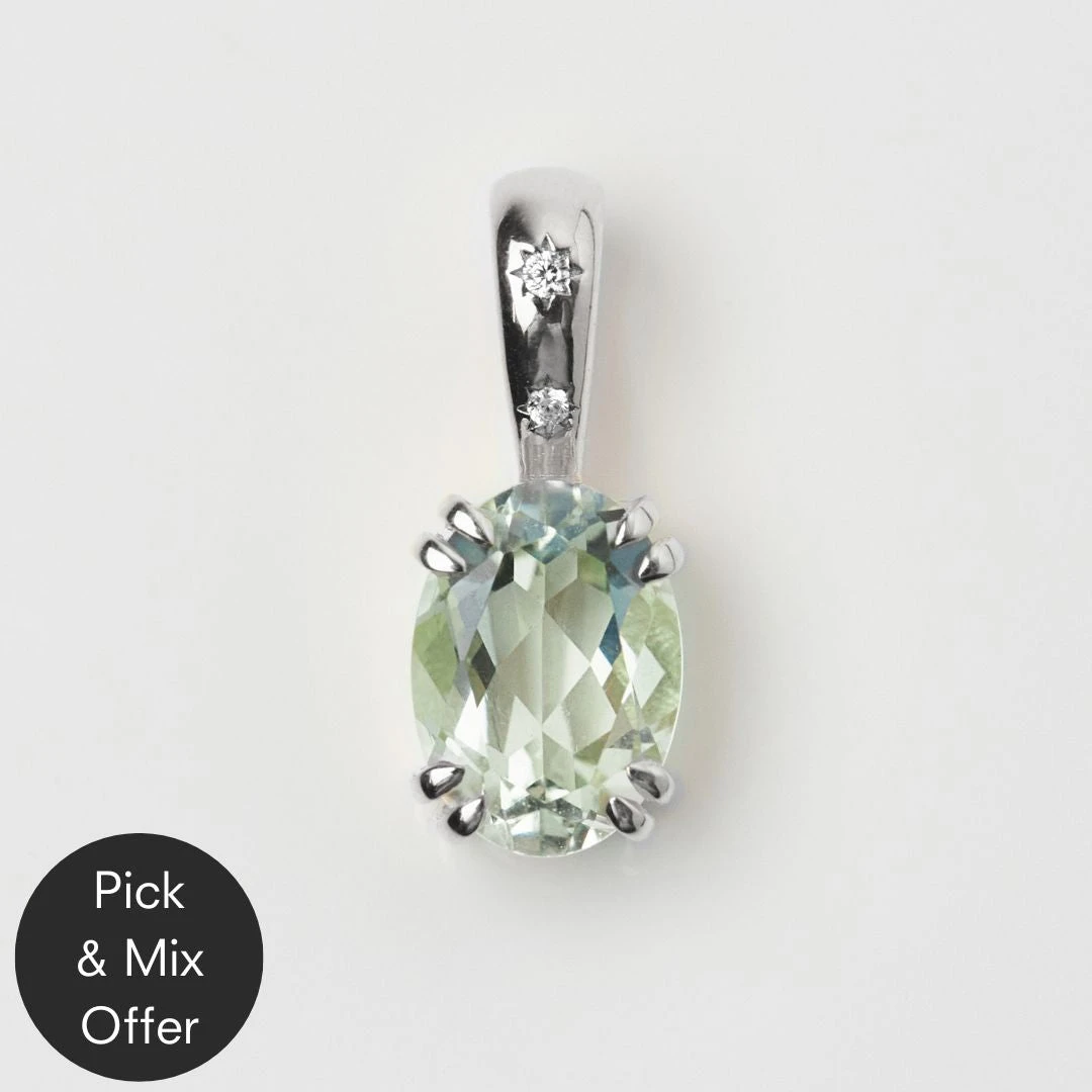 Garden Party Green Amethyst Star Set Pendant 1 Garden Party Green Amethyst Star Set Pendant