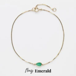 Birthstone Solitaire Bracelet 33 Birthstone Solitaire Bracelet -Carrie Elizabeth CarrieElizabethSolidGoldBirthstoneBracelets