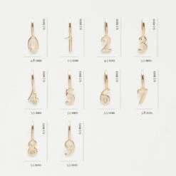 Lucky Number Charm 16 Lucky Number Charm -Carrie Elizabeth CarrieElizabethTreasuredCharmNumbersGold