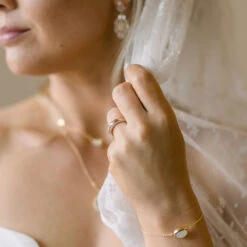 Diamond Pave Half Eternity Ring -Carrie Elizabeth CarrieElizabethWeddingShoot 151