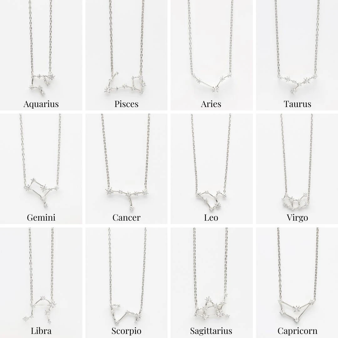Zodiac Diamond Constellation Necklace 7 Zodiac Diamond Constellation Necklace - Image 7