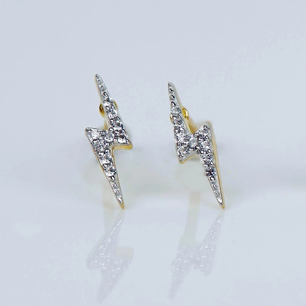 Lightning Bolt Diamond Stud Earrings 4 Lightning Bolt Diamond Stud Earrings - Image 4