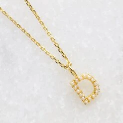 Pearl Initial Necklace -Carrie Elizabeth D