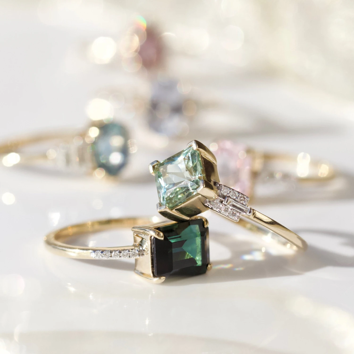 Exclusive Tourmaline And Diamond Ring - Size Small 4 Exclusive Tourmaline And Diamond Ring - Size Small - Image 4