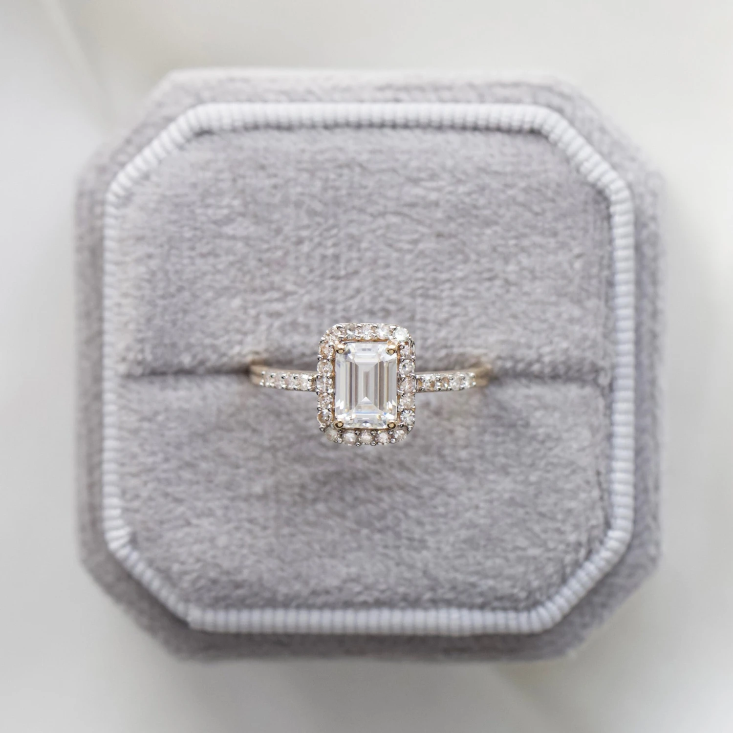 Willow Moissanite And Diamond Pave Halo Ring 4 Willow Moissanite And Diamond Pave Halo Ring - Image 4