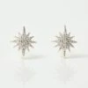 Diamond Starburst Stud Earrings