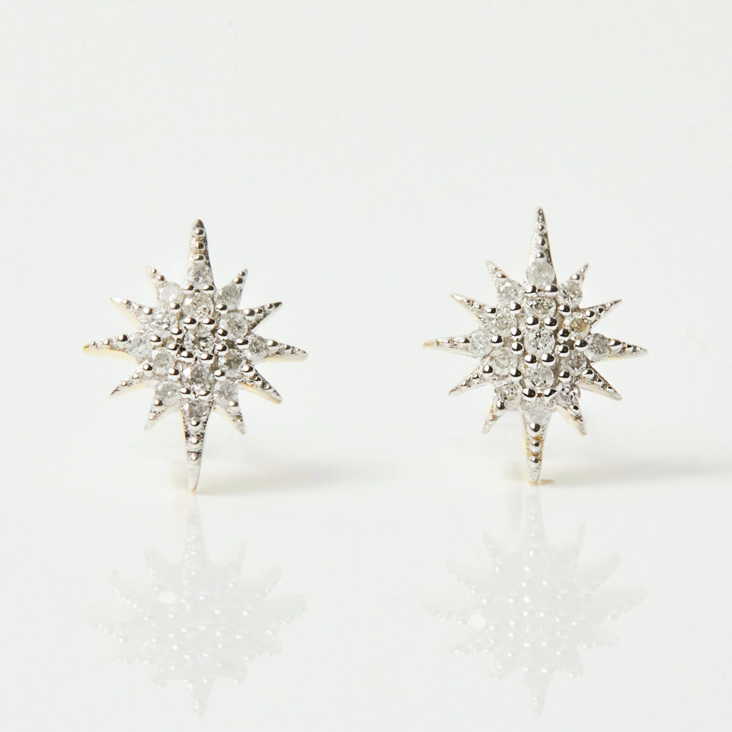 Diamond Starburst Stud Earrings 1 Diamond Starburst Stud Earrings
