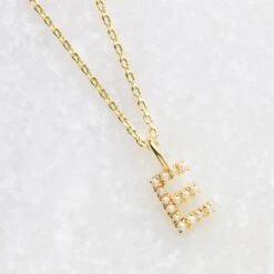 Pearl Initial Necklace -Carrie Elizabeth E