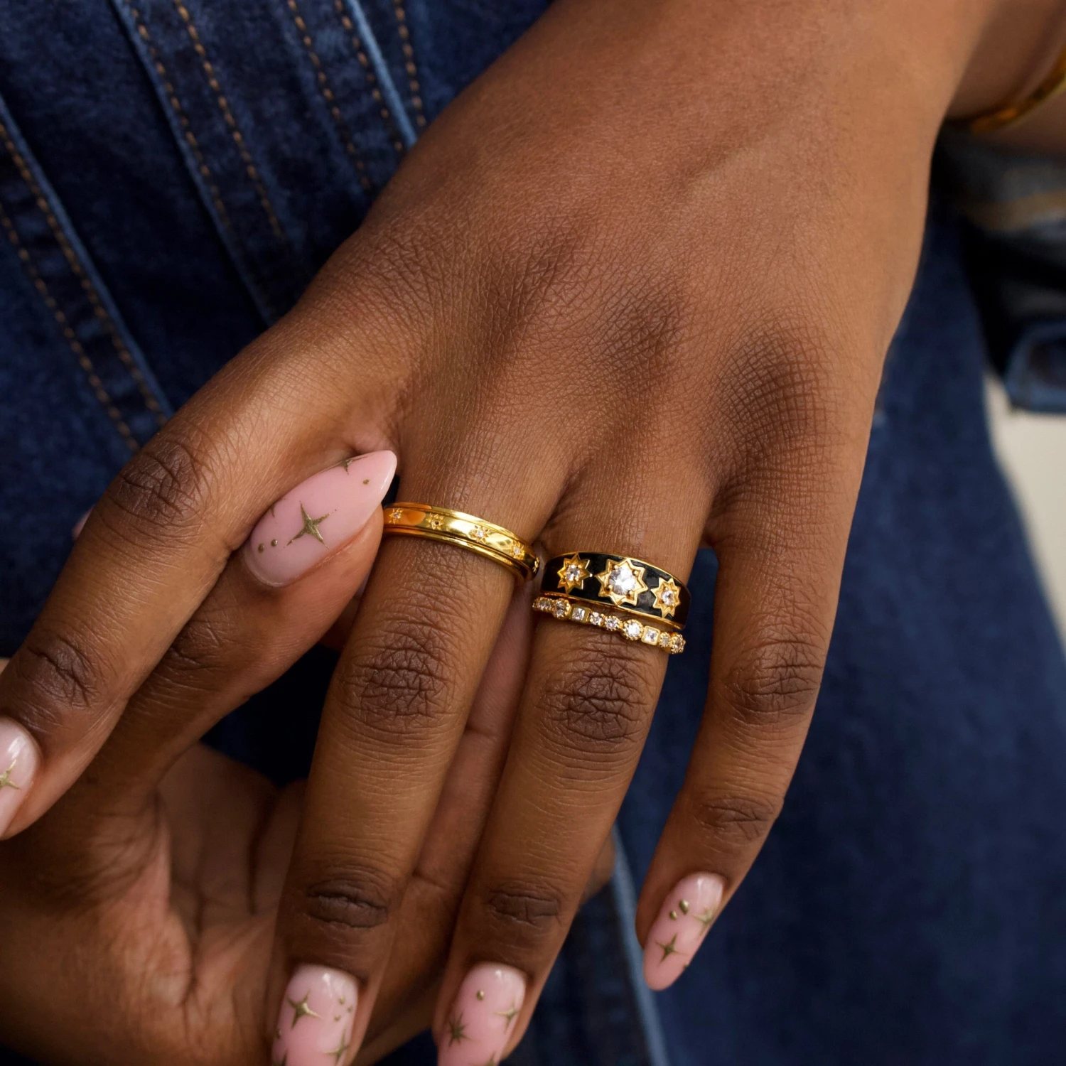 Star Set Spinning Ring 2 Star Set Spinning Ring - Image 2