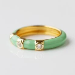 Harper Enamel & Zircon Band -Carrie Elizabeth Edit2