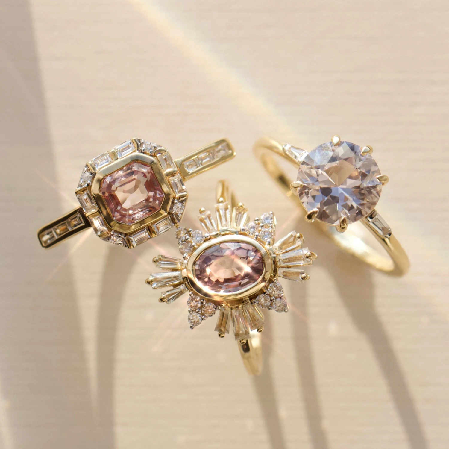 Exclusive Pink Sapphire And White Sapphire Ring - Size Small 4 Exclusive Pink Sapphire And White Sapphire Ring - Size Small - Image 4