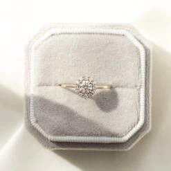 Flora Moissanite & Diamond Cluster Ring -Carrie Elizabeth FC1C9BE9 45A8 4F3E 9BE3 EC765CEF1DC1copy 5e981e9e b9d7 45f7 8acc 06d4647b93fc scaled