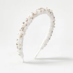 Mia Pearl And Crystal Rolled Headband