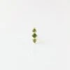 Tourmaline Triple Stone Stud