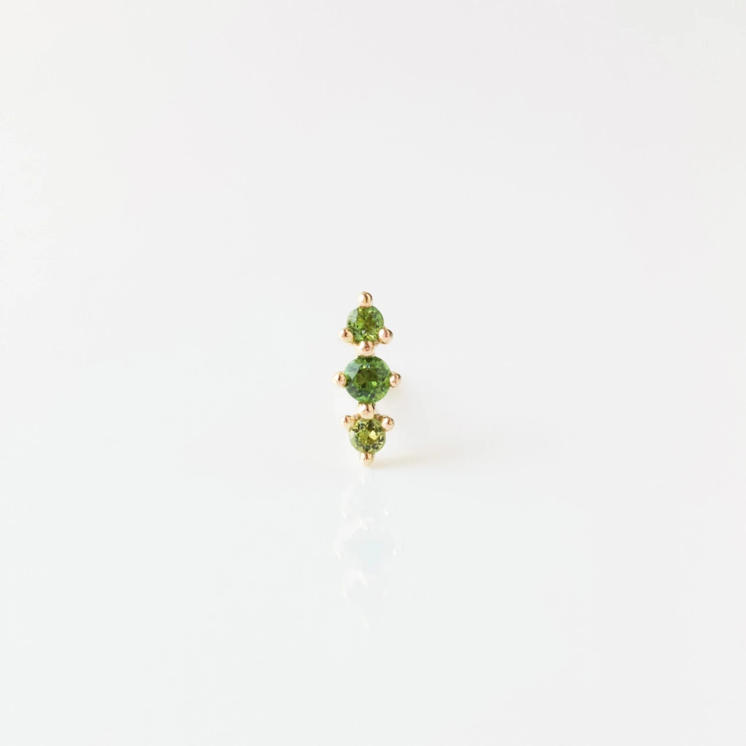 Tourmaline Triple Stone Stud 1 Tourmaline Triple Stone Stud