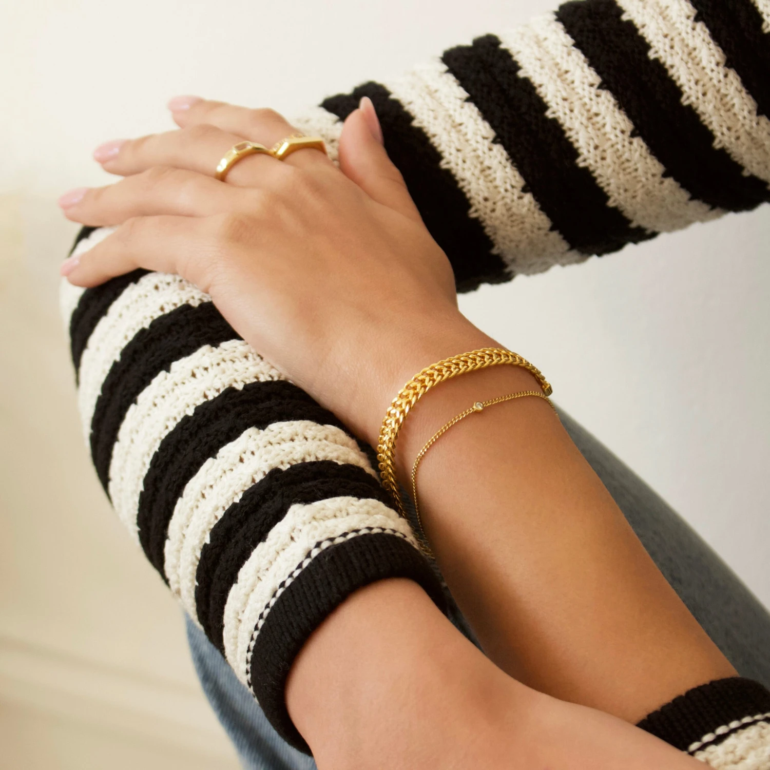 Diamond Solitaire Vintage Chain Bracelet 4 Diamond Solitaire Vintage Chain Bracelet - Image 4