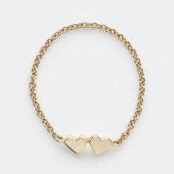Toi Et Moi Heart Chain Ring