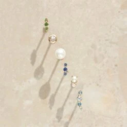 Tourmaline Triple Stone Stud 9 Tourmaline Triple Stone Stud -Carrie Elizabeth IMG 0783copy2 9343de6e 5d90 4391 bd7b 84d6c23fbb9c scaled