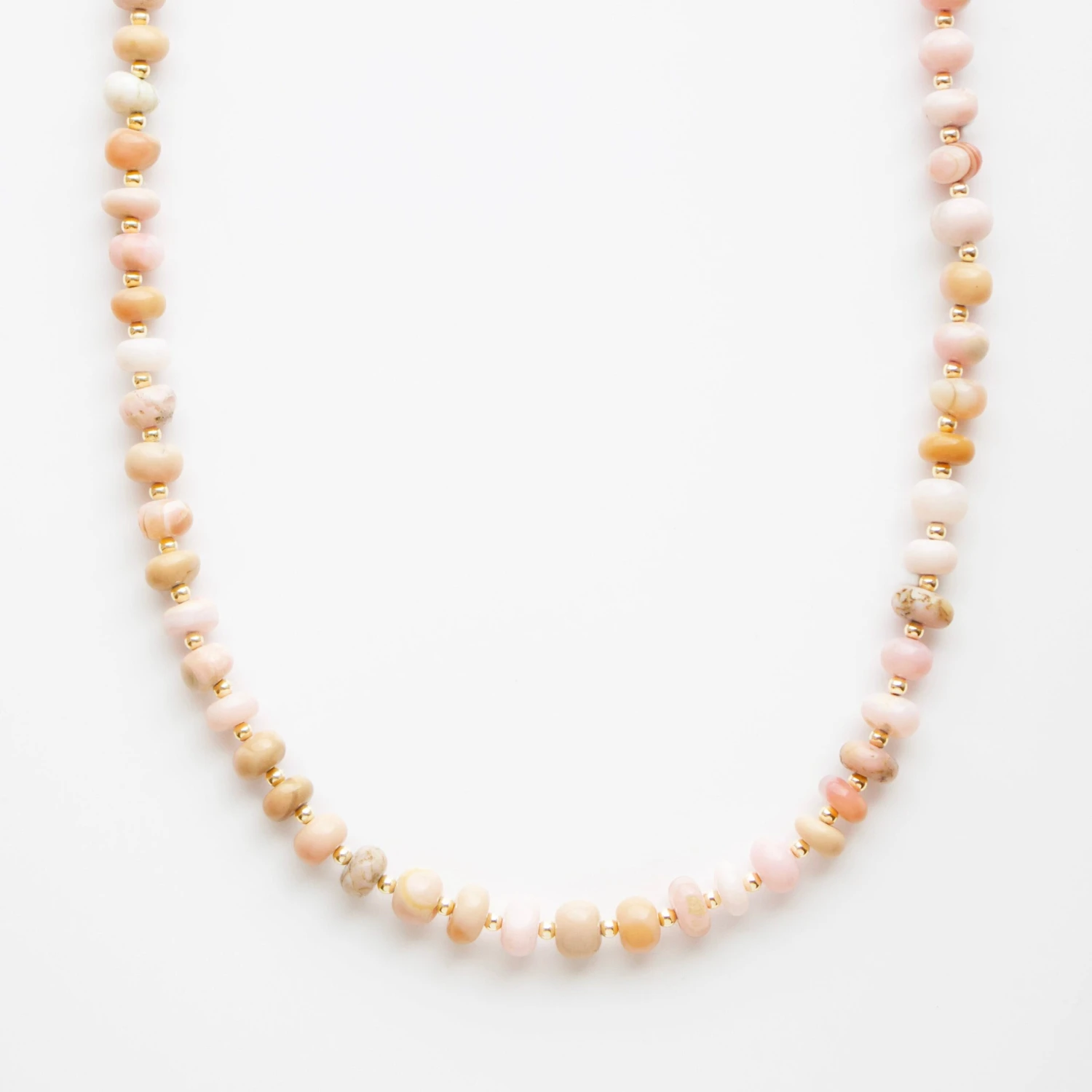 Pink Opal Beaded Necklace 1 Pink Opal Beaded Necklace