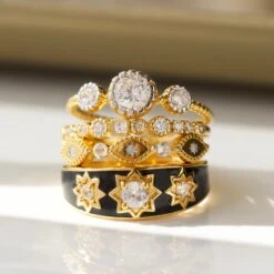 Diamond Evil Eye Stacking Ring -Carrie Elizabeth IMG 1292copy2 b0316955 cde0 4c6e 8b53 d4e2cfe71c0a scaled