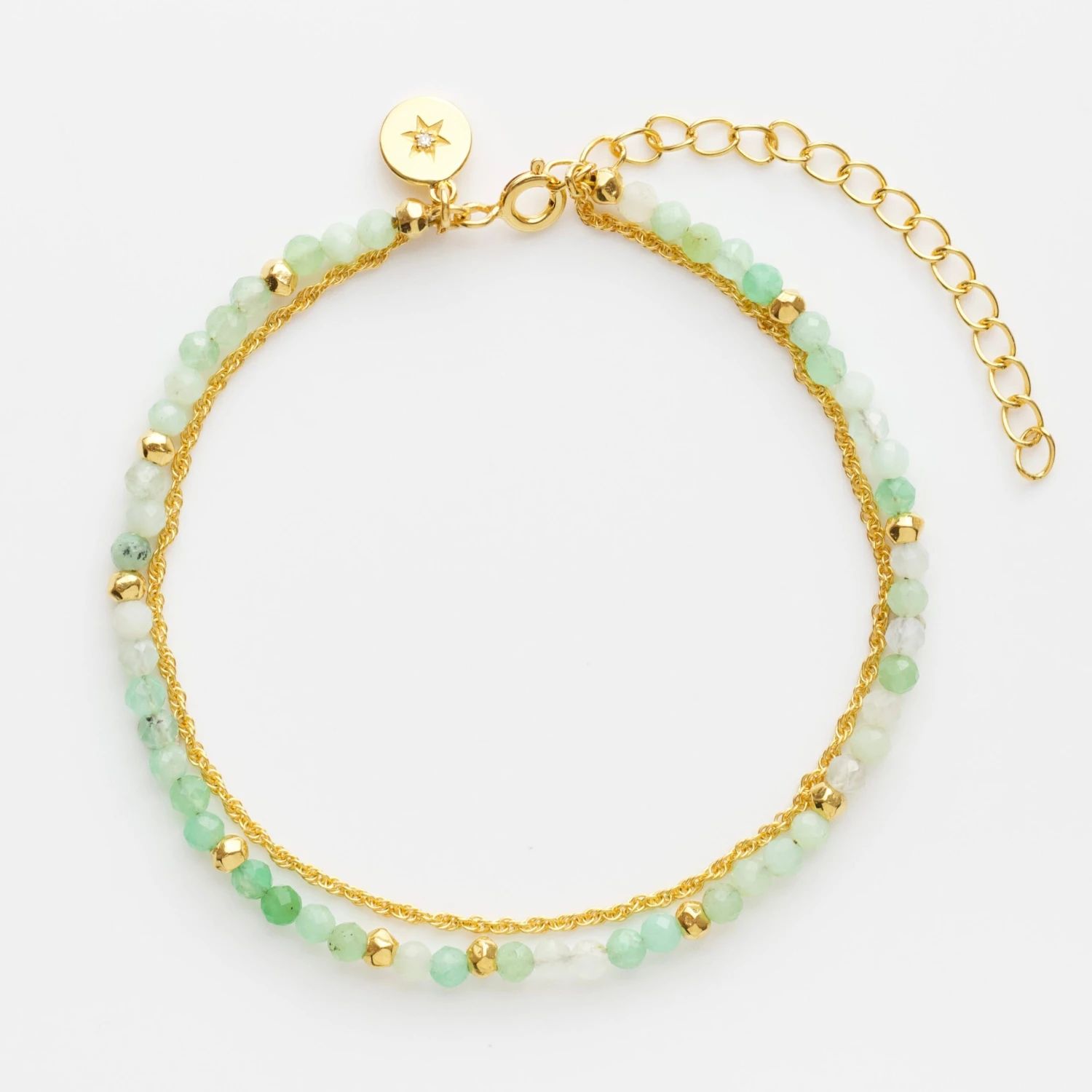Chrysoprase & Diamond Manifestation Bracelet 1 Chrysoprase & Diamond Manifestation Bracelet