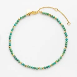 Turquoise Beaded Anklet