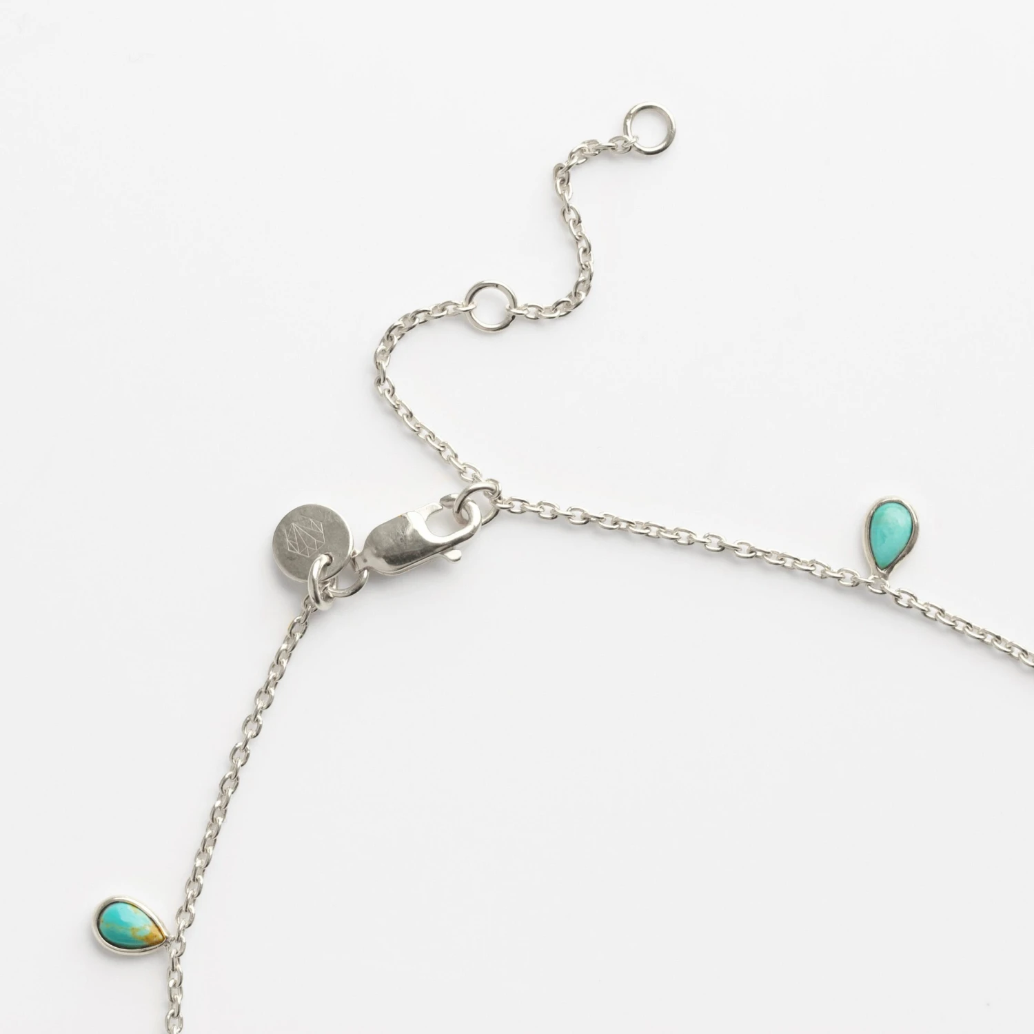 Turquoise Dainty Droplet Necklace 4 Turquoise Dainty Droplet Necklace - Image 4