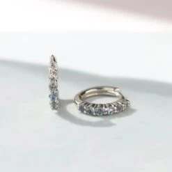 Ombre Gemstone Huggie Hoop Earrings 5 Ombre Gemstone Huggie Hoop Earrings -Carrie Elizabeth IMG 2395copy3