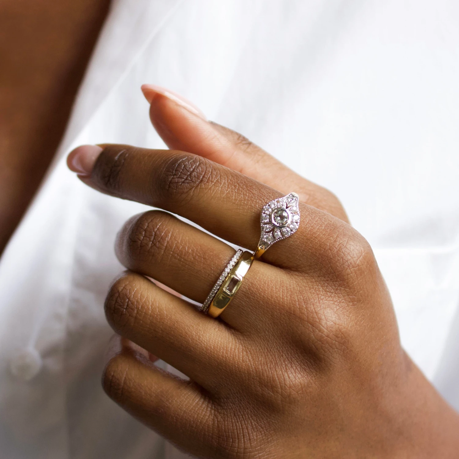 Orla Green Amethyst Vintage Ring 2 Orla Green Amethyst Vintage Ring - Image 2