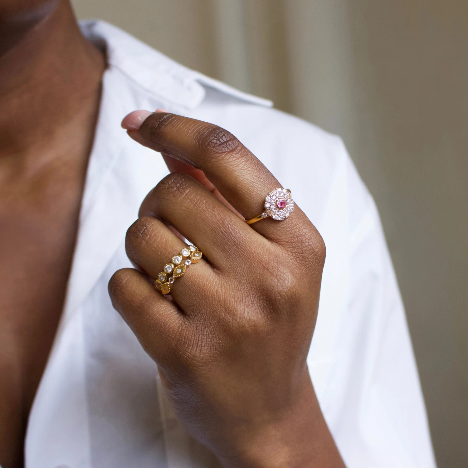 Luella Pink Tourmaline Vintage Ring 5 Luella Pink Tourmaline Vintage Ring - Image 5