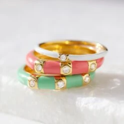 Harper Enamel & Zircon Band -Carrie Elizabeth IMG 2637copy2 scaled