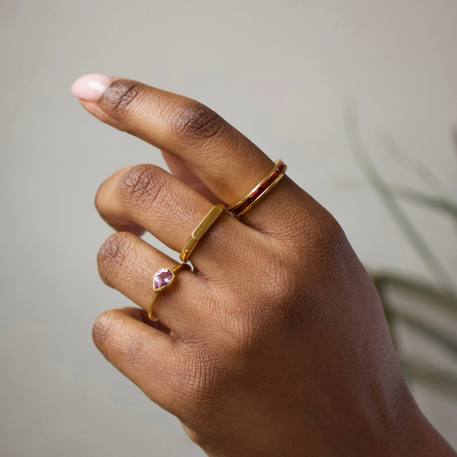 Margot Pink Amethyst Pear Ring 5 Margot Pink Amethyst Pear Ring - Image 5