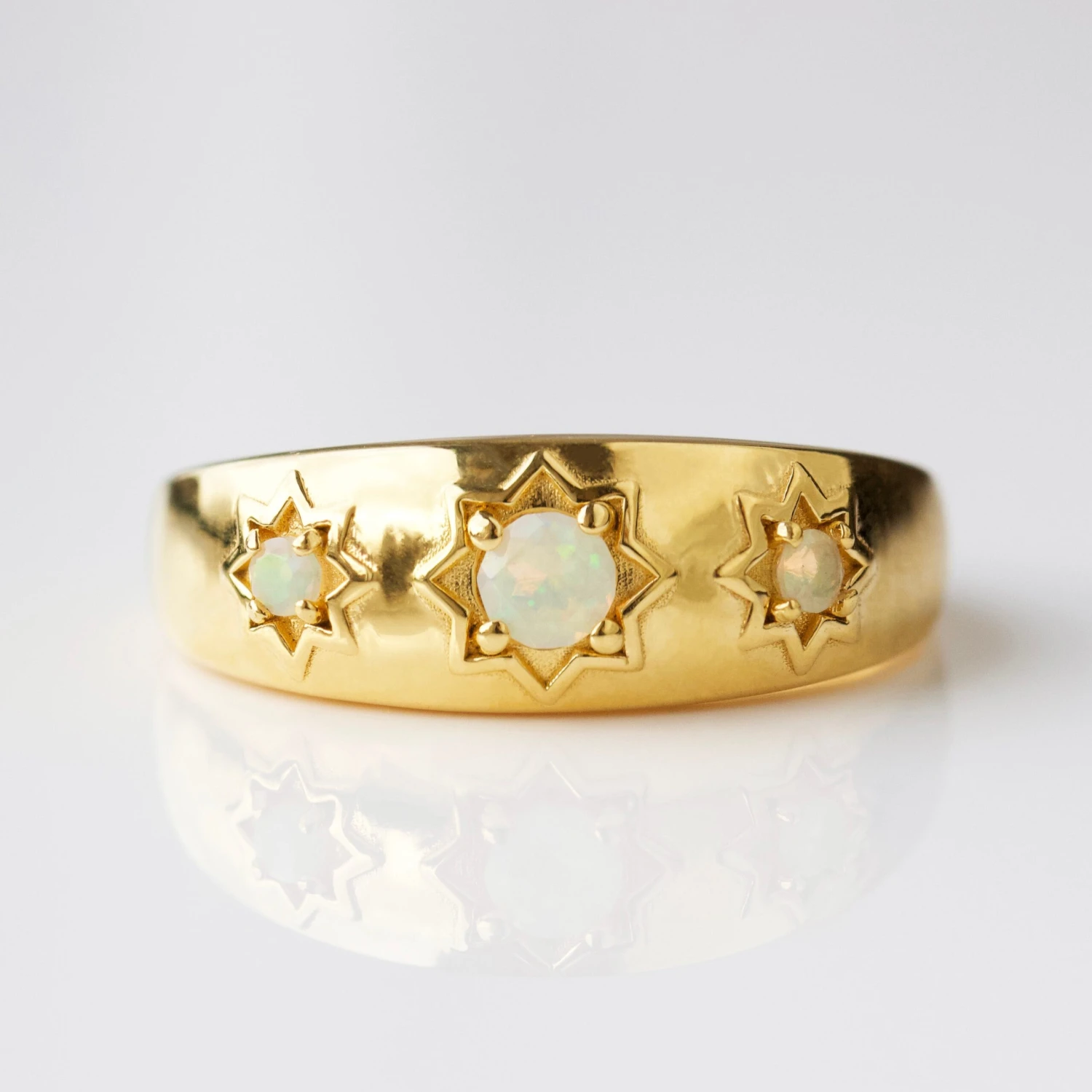 Vintage Opal Star Set Ring 1 Vintage Opal Star Set Ring