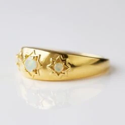 Vintage Opal Star Set Ring 9 Vintage Opal Star Set Ring -Carrie Elizabeth IMG 2739copy scaled