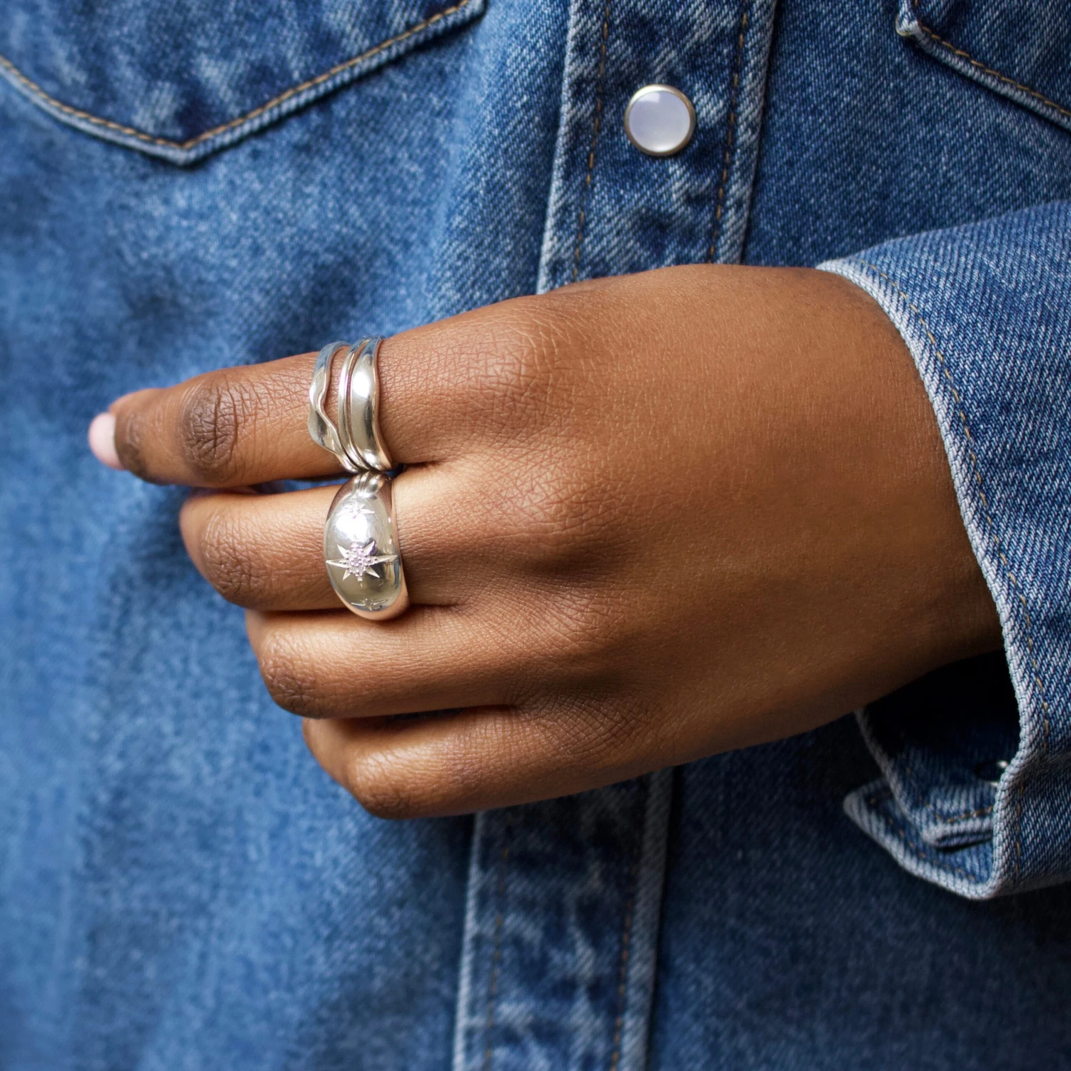 Organic Double Stacking Band 5 Organic Double Stacking Band - Image 5