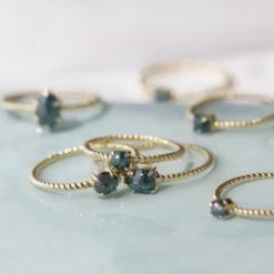 Exclusive Ocean Blue Diamond Twist Band Ring - Size Small 10 Exclusive Ocean Blue Diamond Twist Band Ring - Size Small -Carrie Elizabeth IMG 3062copy2 scaled