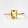 Savannah Lemon Quartz & Diamond Cocktail Ring