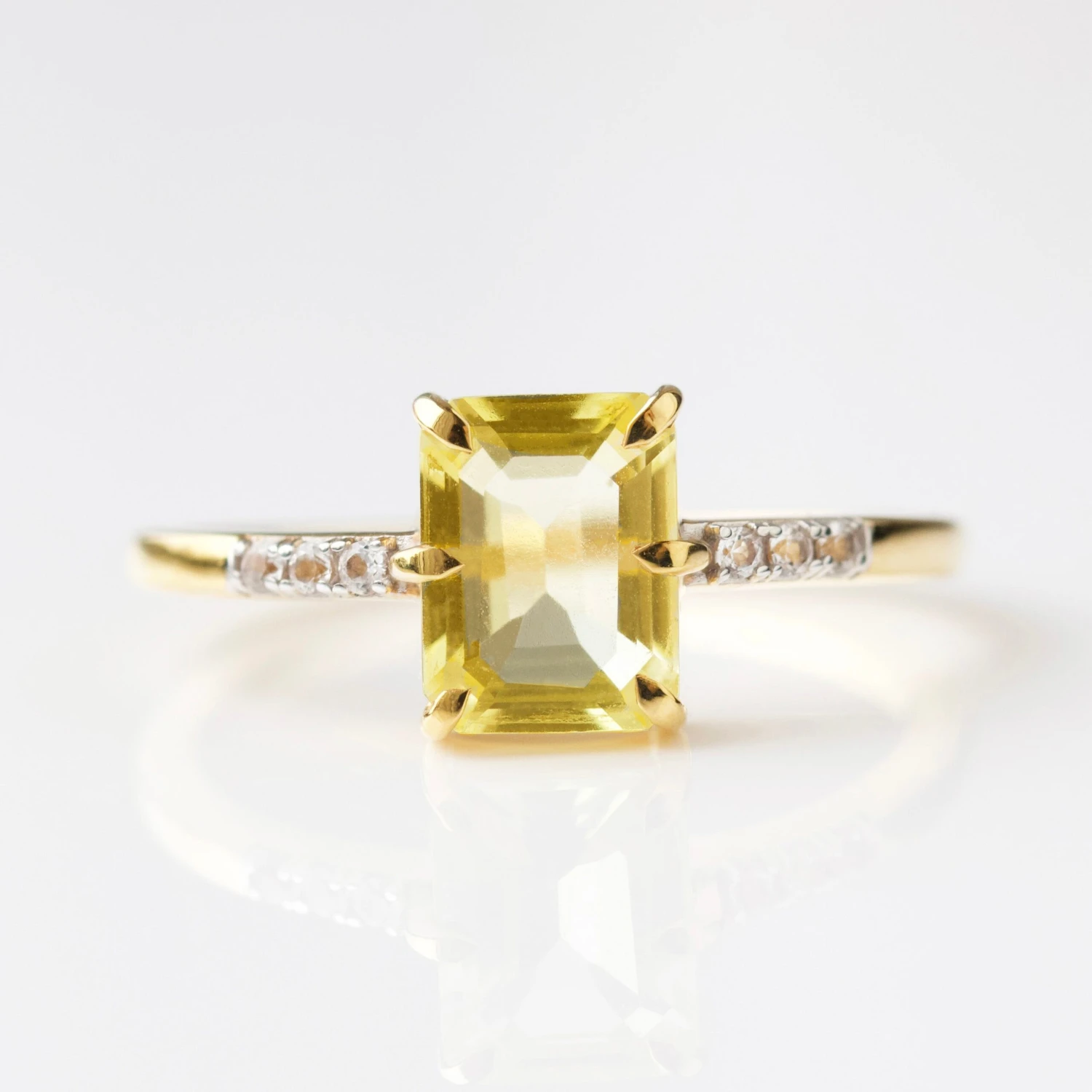 Savannah Lemon Quartz & Diamond Cocktail Ring 1 Savannah Lemon Quartz & Diamond Cocktail Ring