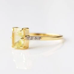 Savannah Lemon Quartz & Diamond Cocktail Ring 9 Savannah Lemon Quartz & Diamond Cocktail Ring -Carrie Elizabeth IMG 3179copy scaled