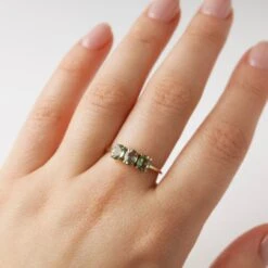 Aubrey Green Sapphire Ring -Carrie Elizabeth IMG 3299copy scaled